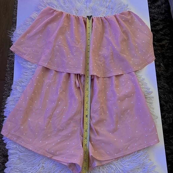 Super cute Private Label Peach Polka Dot Romper! Sz S 👙🏖☀️🛍 - Picture 14 of 17